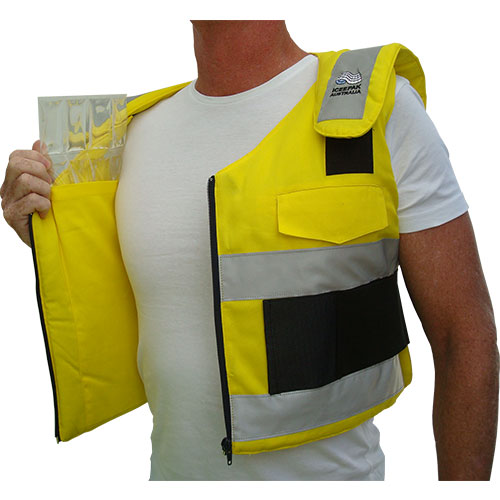 Body Cooling Ice Vest Opened